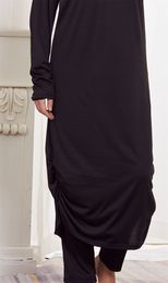Summer Women 3PCS Burkinis Sets Full Length Tops Pants Bathing Suit With Hijab Cap Modest Muslim Islamic Swimsuit Swimwear