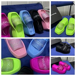 2024 Designer Sandals Slippers Luxury Womens Velvet material rhinestone Velcro tape party Rooms GAI Slip-On Size 35-42 6cm-10cm Free shipping