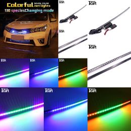 Tcart Intake Grille Dynamic Led Car Accessories Light for Toyota Vitz Rav4 Prado120 Tundra Harrier Camry Corolla E120 2018 2019