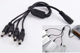 1 Female To 2 3 4 8 Male Splitter Cable DC 12V Power Jack Plug 2.1mm*5.5mm Y Shape Connect Wire For LED Strip CCTV Camera Router