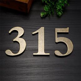 1PCS Metal Door Number with Backing Adhesive 10*6cm House Number Apartment Door Number for Outdoor Hotel Home Mail Box Label 0-9