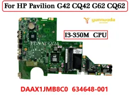 Placa -mãe daax1jmb8c0 para hp pavilion g42 cq42 g62 cq62 placa -mãe i3350m cpu 634648001 100% testado