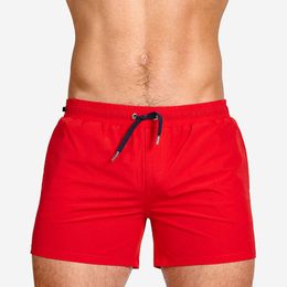With Net and Pocket Beach Shorts Men Swimsuits 2023 Summer Swim Pants Swimming Trunks Underwear Solid Bathing Suits Man 2023