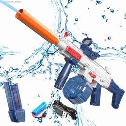 Sand Play Water Fun Electric Water Gun Scar Rifle Rechargeable Automatic Squirt Guns Up to 32 FT Outdoor Summer Toys for Kids Adults Pool Beach L47