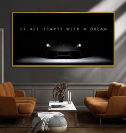 Home Decoration Success Quote Motivational Poster HD Car Inspirational Print Picture Wall Art Nordic Style Canvas Painting Decor9009843