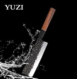 YUZI 7 inch Handmade Forged Kitchen Knives High Carbon Stainless Steel Chef Knife Retro Meat Cleaver Tool Fishing Slicing Cooking 6457517