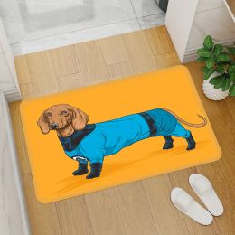 Sausage Dog Home Kitchen Rug Cute Doormat Bathroom Foot Prayer Floor House Customizable