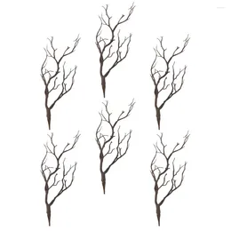 Decorative Flowers 6 Pcs Halloween Decoration Simulation Artificial Dried Antler Branches Vase Ornaments DIY Craft Plastic Decortions