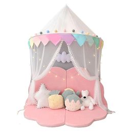 Crib Netting Children Bed Canopy Tent Baby Mosquito Net Gauze Curtain Toddler Girl Half-Round Dome Reading Corner Play House Kids Teep Ot0Uz