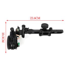 Archery Five Needle Compound Archery Bow Sight Adjustable Sight for Compound/Recurve Bow Archery Hunting Shooting Accessories
