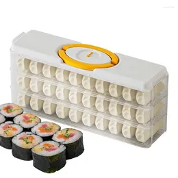 Storage Bottles Dumpling Box For Freezer Multilayer Household Container Portable Organizer Home Kitchen Space Saving