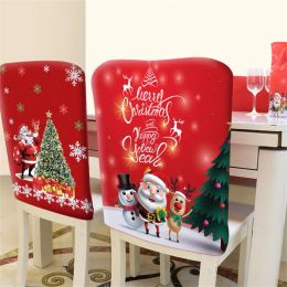 Capa de cadeira lavável lavável reutilizável cadeira de jantar de capa traseira decoração para capa para banquetes capas de cadeira de natal
