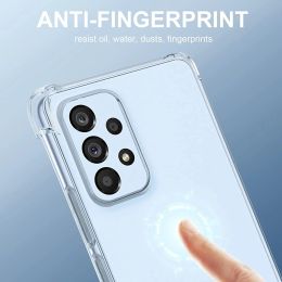 Case for Samsung S23 S22 S21 S20 S10 S9 S8 S7 Note20 9 Clear Transparent Reinforced Corners TPU Shockproof Flexible Phone Cover