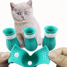 Cat Costumes Pet Bath Boots Anti-scratch And Bite Adjustable Soft Silicone Accessories Shoes Convenient For Grooming Bathing Shaving