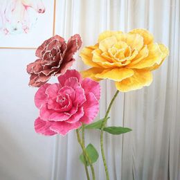 Decorative Flowers Velvet Artificial Flower Rose Garden Decorations Festive Handmade 50cm Living Room Display Imitation