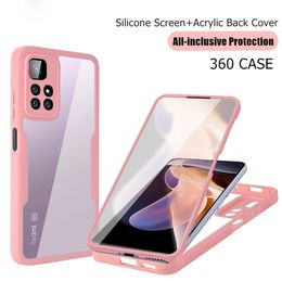 360 Full Body body Protective Cases For Xiaomi Redmi Note 11 12 10s 11s 9 Pro 12s 10C Mi 12 lite 12T 11T Poco X3 X4 Pro F3 Cover