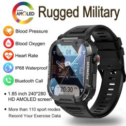 Watches 2024New Durable Military Smartwatch For Android iOS Watch IP68 Waterproof AI Voice Bluetooth Call Sports Fitness Men Smart Watch