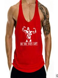 Men Gym Bodybuilding Tank Top Vest Racerback Singlet Sport Sleeveless man039s clothes debardeur homme camiseta de tirantes homb1483947