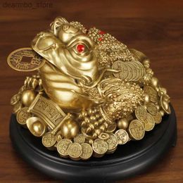 Arts and Crafts Pure Copper old Toad Ornament Creative Inot Bronze Handicraft Simple Household Decoration Three-leed ifts L49