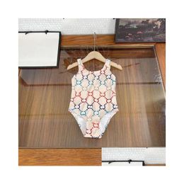 One-Pieces Summer Girls Brand Bikini Badeanzug Briefe gedruckte Kinder Kleinkinder Badeanzüge Baby Girl Beach Badebekleidung Kinder schwimmen w otsjk