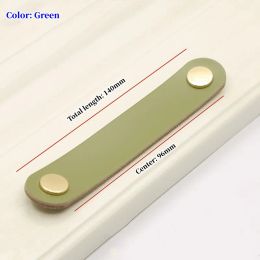 Different Colours Leather Handles Kitchen Cabinet Door Knobs Wardrobe Drawer Pull Cupboard Furniture Leather Handle