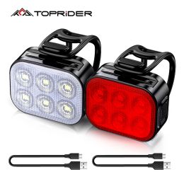 Bike Light Q5 LED Bicycle Front Rear lights USB Charge Headlight Cycling Taillight Bicycle Lantern Bike Accessories Lamps