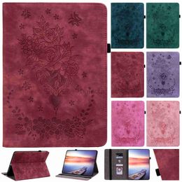 Tablet PC Cases Bags Embossed Case For IPad 10th 2022 Pro 11 10.5 Air 3 4 5 10.9 10.2 9th 8th 7th Mini 6 5 4 3 2 6th 5th 9.7 Stand Flip Tablet Cover 240411