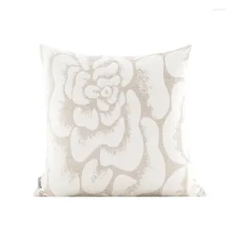 Pillow Camellia Pillows Oatmeal Color Case 45x45 50x50 30x50 Decorative Cover For Sofa French Home Decorations