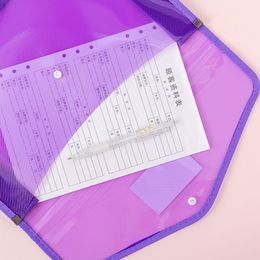 A4 Transparent Lightweight File Bag Creative Waterproof Folder Document Holder Large Capacity Bag Korean Stationery For School