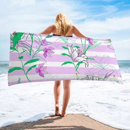Oversized Starfish Beach Towel Thick Sand Free Microfiber Quick-Dry Super Absorbent Tropical Leaf Tree Sunset Swim Sport Towels