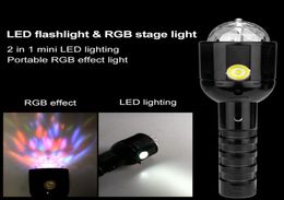 2 in 1 LED RGB Stage Light Flashlight Dual Use Handheld LED Flashlight Disco Party Decoration stage light Flashlight Torch Lamp5193431