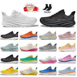 2024 New Fashion Designer OG Clifton 9 Bondi 8 Running Shoes Women Mens Kawana Sports Sneakers Black White Red Free People Pink Foam Grey Cloud Mesh Trainers Size 36-47