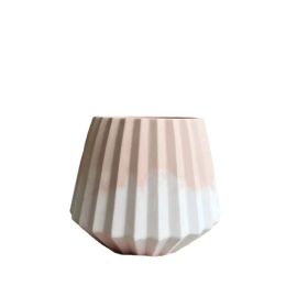 Vertical Stripes Wide Mouth Flower Pot Silicone Mould DIY Pen Holder Storage Box Gypsum Concrete Mould Making Vase Resin Mould