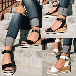 Sandals Fashion Toe Wedges Shoes Womens Ladies Roman Open Retro Platform Women's Transparent For Women Heels