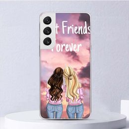 Girls Best Friends Forever BFF Soft Case For Samsung Galaxy M12 M21 M30S M31 M32 M51 M52 Phone Cover Note 8 9 10 + 20 Ultra J4 J