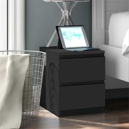 *Bedroom drawer, bedside table, bedside table, wooden cabinet organizer, bedside table with black and white finish and drawers
