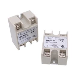 1PCS SSR 10/25/40/60/80/100/120DA DD control AC/DC control DC SSR white or blue shell Single phase Solid state relay