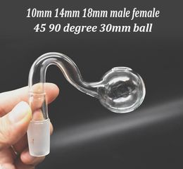 10mm 14mm 18mm Glass Oil Bowl Adapter Thick Pyrex Glass Oil Burner Pipe Male Female Joint for Dab Rig Hookah Bong Accessories3035966