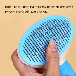 Pet Hair Removal Comb Dog Cat Grooming Brush Self Cleaning Brushes for Cats Dogs Hair Remover Scraper Pet Grooming Accessories