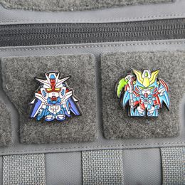 12 Style Mobile Suit Gundam Series Metal Patches Tactical Functional Backpack DIY Decorate Enamel Colourful Warrior Badges