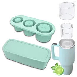 Baking Moulds Silicone Ice Maker With Lid Removable Lids Easy Cleaning Mould For Chilling Cocktails Whiskey Drinks