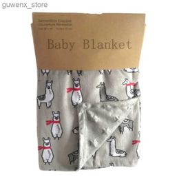 Blankets Swaddling Baby Blanket Swaddling Newborn Soft Flannel Comforter Blanket Bedding Set Kids Star Alpaca Quilt Infant Bedding Swaddle Wrap Y240411