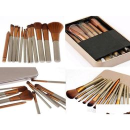 Makeup Brushes 12 Pcs Cosmetic Facial Make Up Brush Tools Set Kit With Retail Box 5076334 Drop Delivery Health Beauty Accessories Otxvz