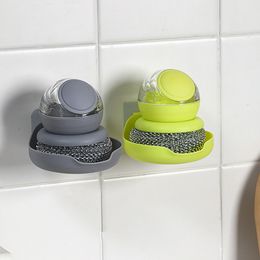 Kitchen Wash Pot Dish Brush Astronaut Washing Utensils with Automatic Soap Liquid Dispenser Household Cleaning Accessories