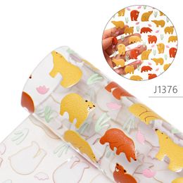 20*30cm lovely Cat Bear Jelly Faux Leather Transparent PVC Sheets Vinyl For Diy Bow Craft Cover J1375