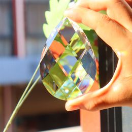 75mm Clear Crystal Ball Prism Rainbow Maker Sun Catcher Pendant Chandelier Prism Suncatcher Hanging Ornament Home Window Decor