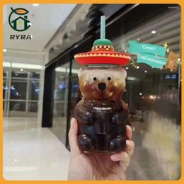 Wine Glasses Coffee Cup Durable Multi-function Multiple Uses High Quality Material Unique Design Novelty Pipette Cute Bear Glass Gift