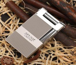 Creative SPUNK Grinding Wheel Cigar Pipe Lighter Oblique Fire Metal Flint Lighter Fire Butane Gas Jet Lighter Men Collection 8767169