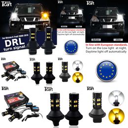 2pcs Led Daytime Running Light Turn Drl 2in1 Driving Safety Car Accessories for Nissan X-trail (T31) 2007-2014