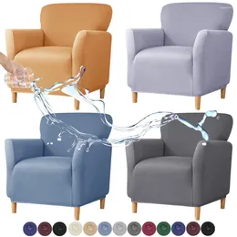 Chair Covers Waterproof Tub Single Sofa Cover Stretch Spandex Club Couch Armchair For Living Room Soild Colour Protector